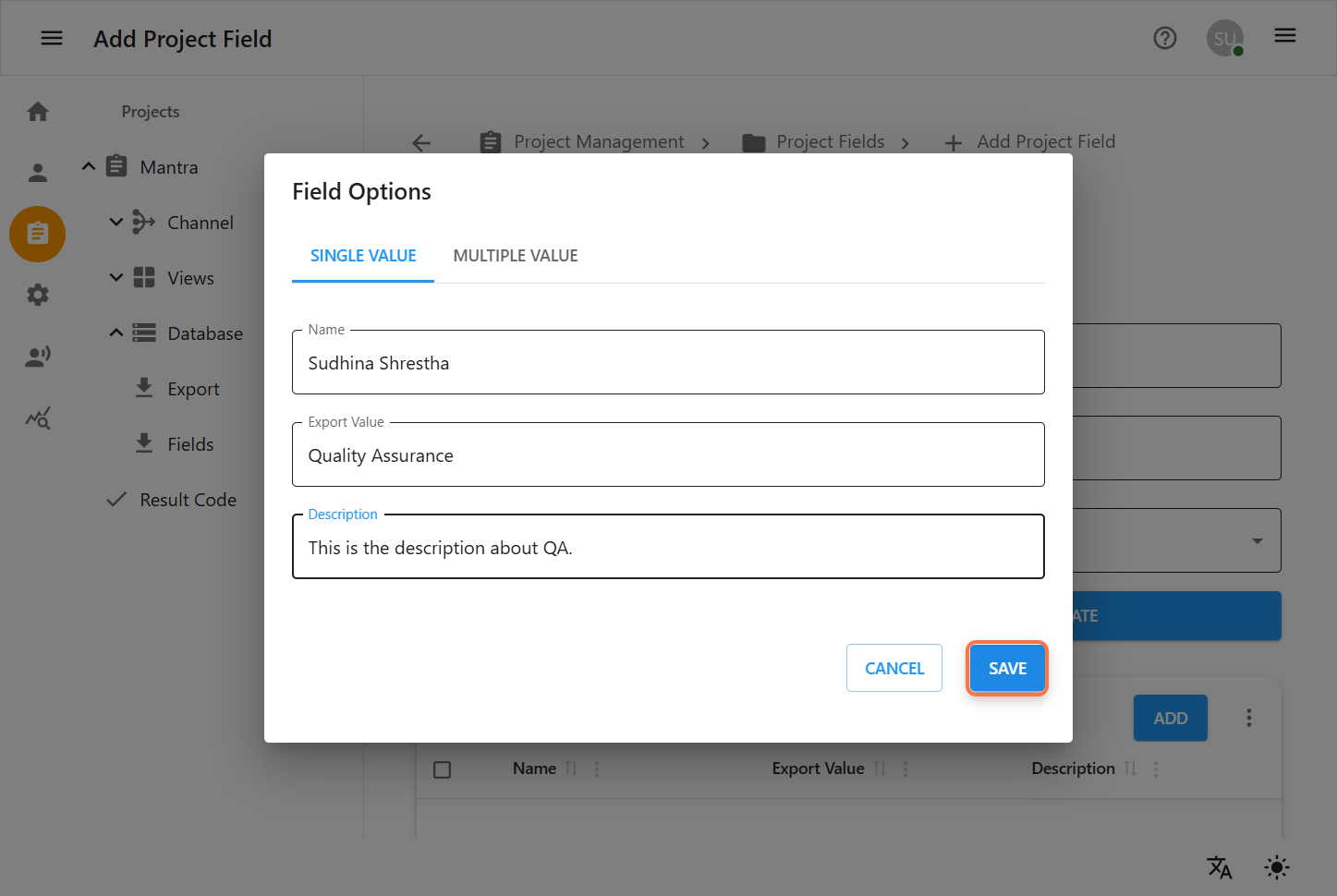 Contact Dashboard