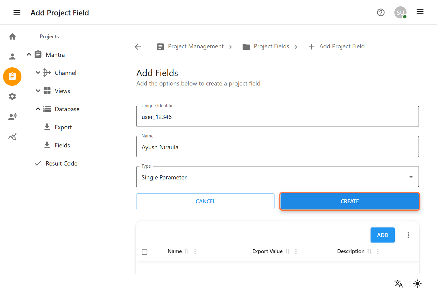 Contact Dashboard